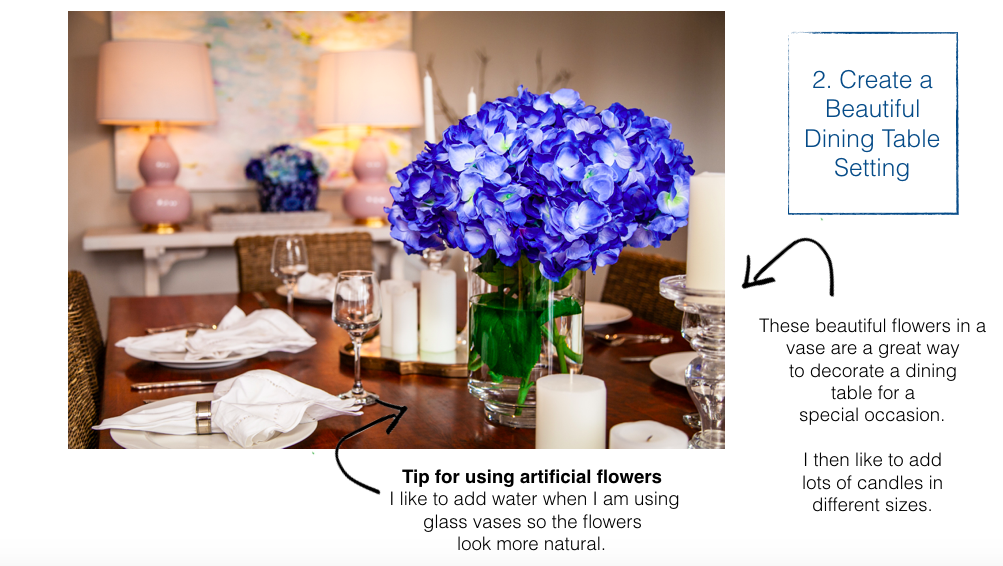 hydrangeas for dining