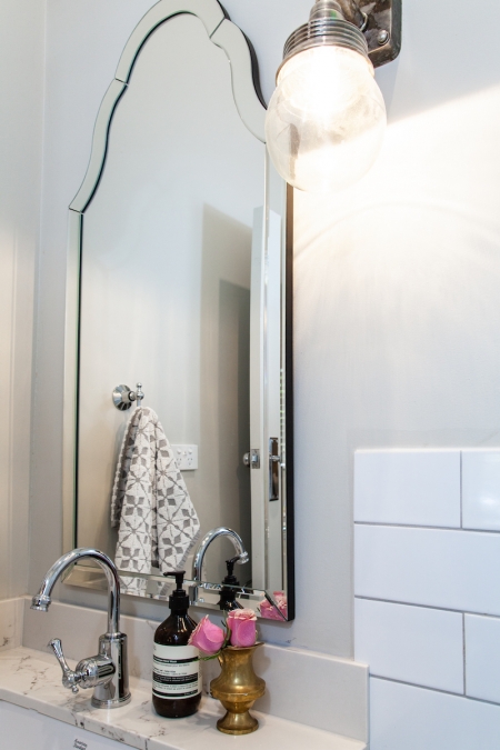 arched bevelled mirror
