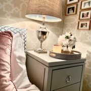 Grey bedside table